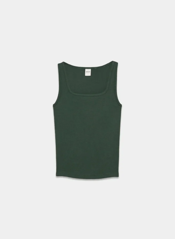 HomeStretch™ Rib Squareneck Tank