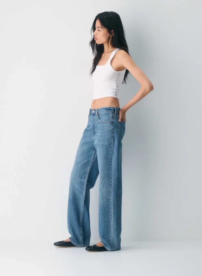 HomeStretch™ Rib Squareneck Waist Tank