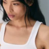 HomeStretch™ Rib Squareneck Waist Tank
