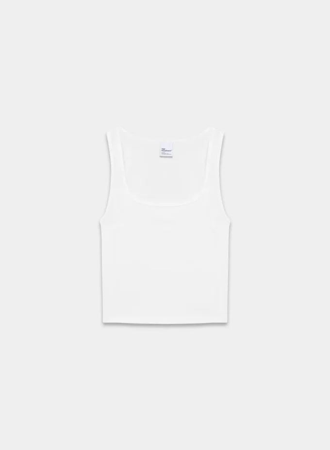 HomeStretch™ Rib Squareneck Waist Tank