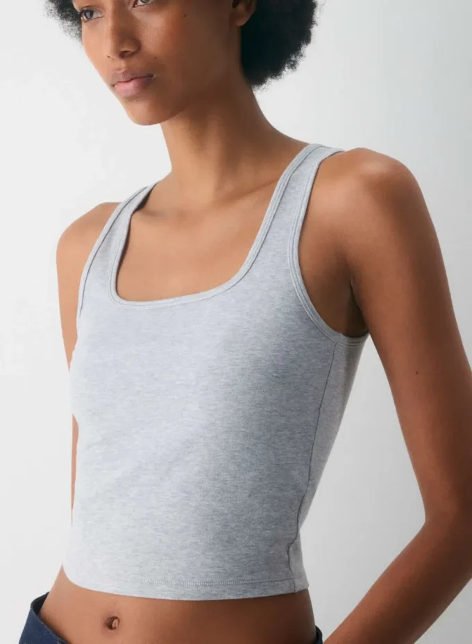 HomeStretch™ Smooth Squareneck Waist Tank