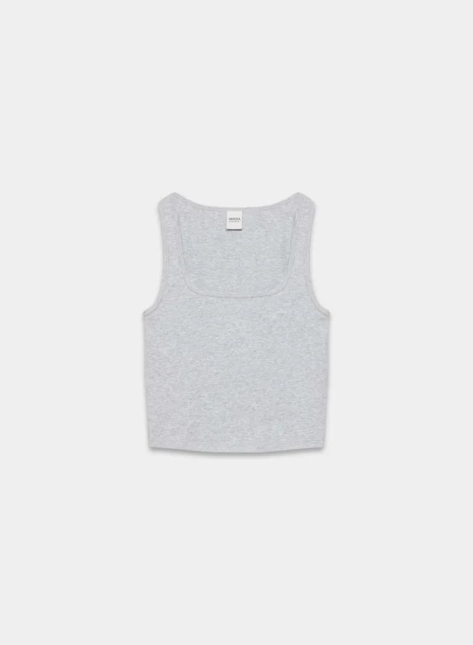 HomeStretch™ Smooth Squareneck Waist Tank