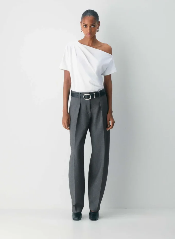 Interlock Cotton Script Top