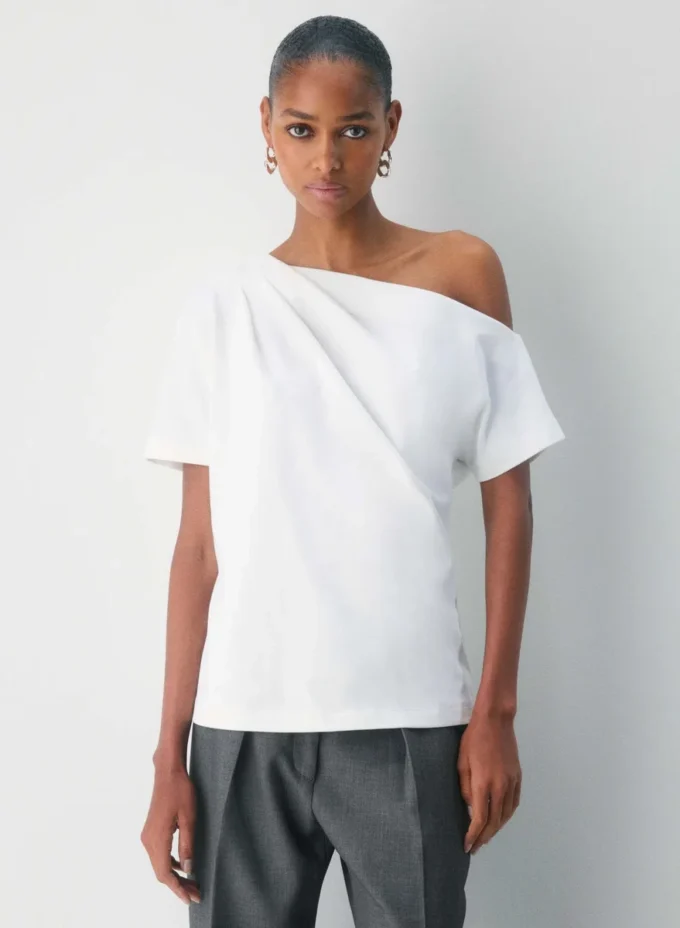 Interlock Cotton Script Top