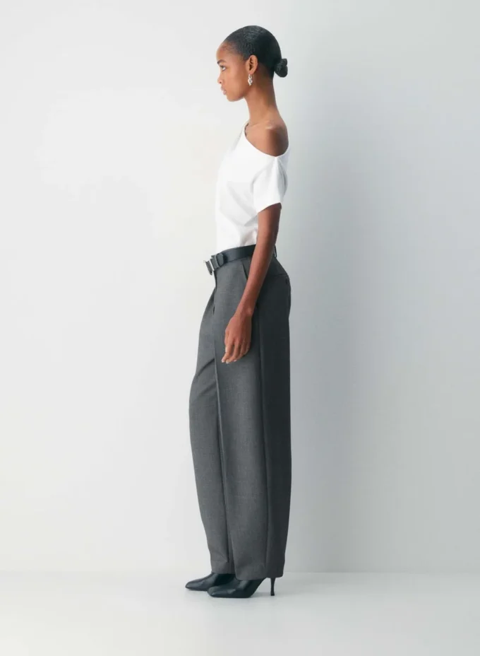 Interlock Cotton Script Top