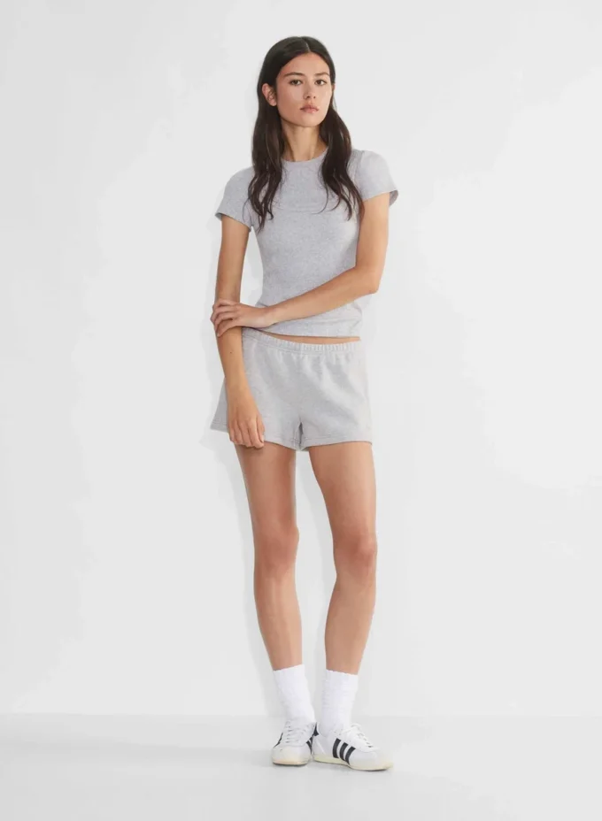 Koselig sweatfleece Boyfriend Lo-rise Mini Short
