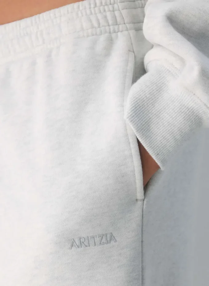 Koselig sweatfleece-bukser med vid ben