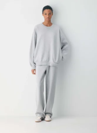 koselig sweatfleece Ny Mega Crew-genser
