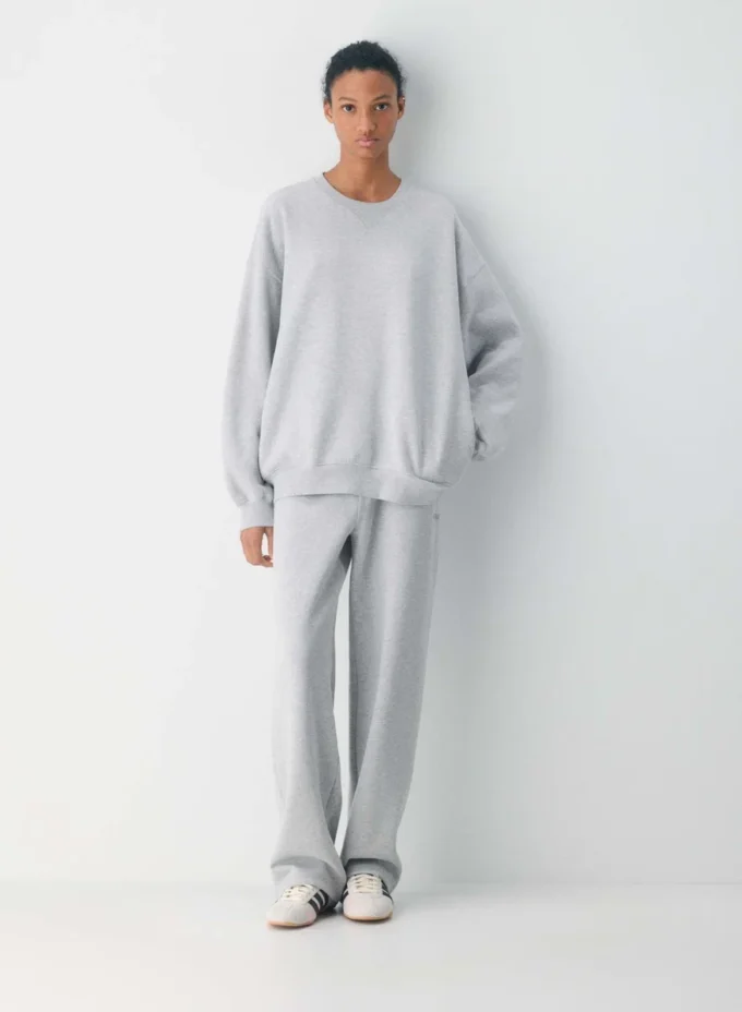 koselig sweatfleece Ny Mega Crew-genser