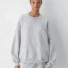 koselig sweatfleece Ny Mega Crew-genser