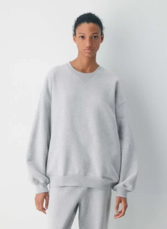 koselig sweatfleece Ny Mega Crew-genser