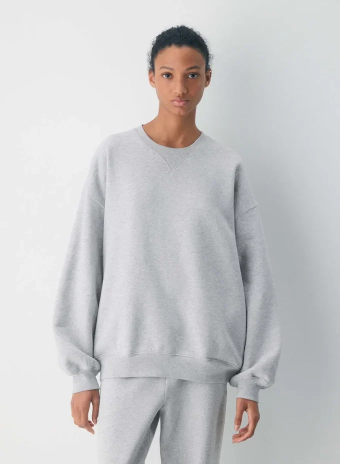 koselig sweatfleece Ny Mega Crew-genser