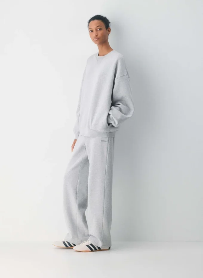 koselig sweatfleece Ny Mega Crew-genser