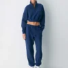 Koselig sweatshirt i fleece Boyfriend Crop 1/2 Zip