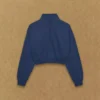 Koselig sweatshirt i fleece Boyfriend Crop 1/2 Zip