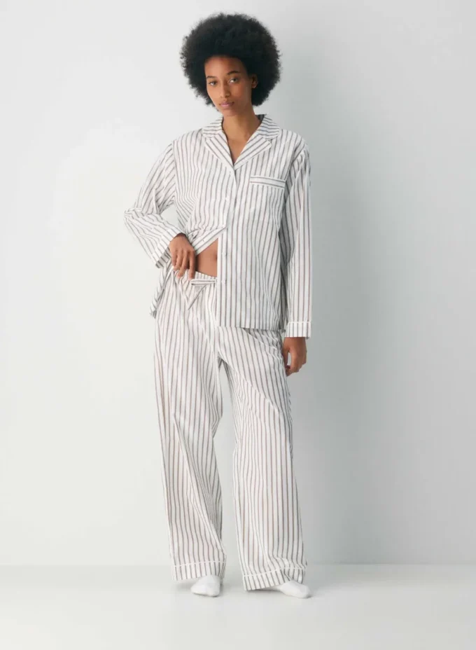 Laze Poplin pyjamasbukse