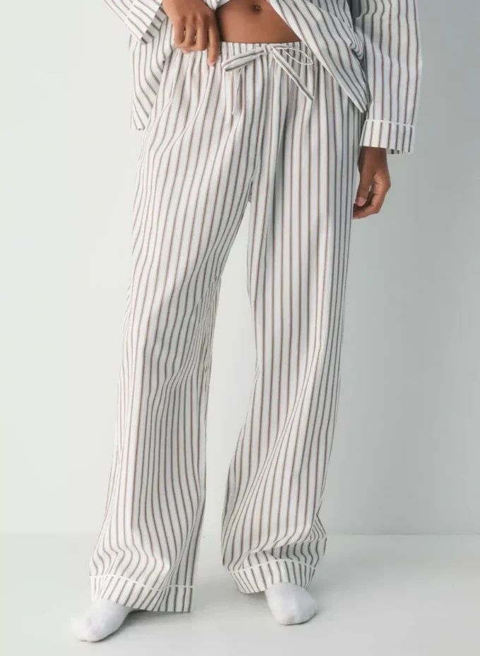 Laze Poplin pyjamasbukse