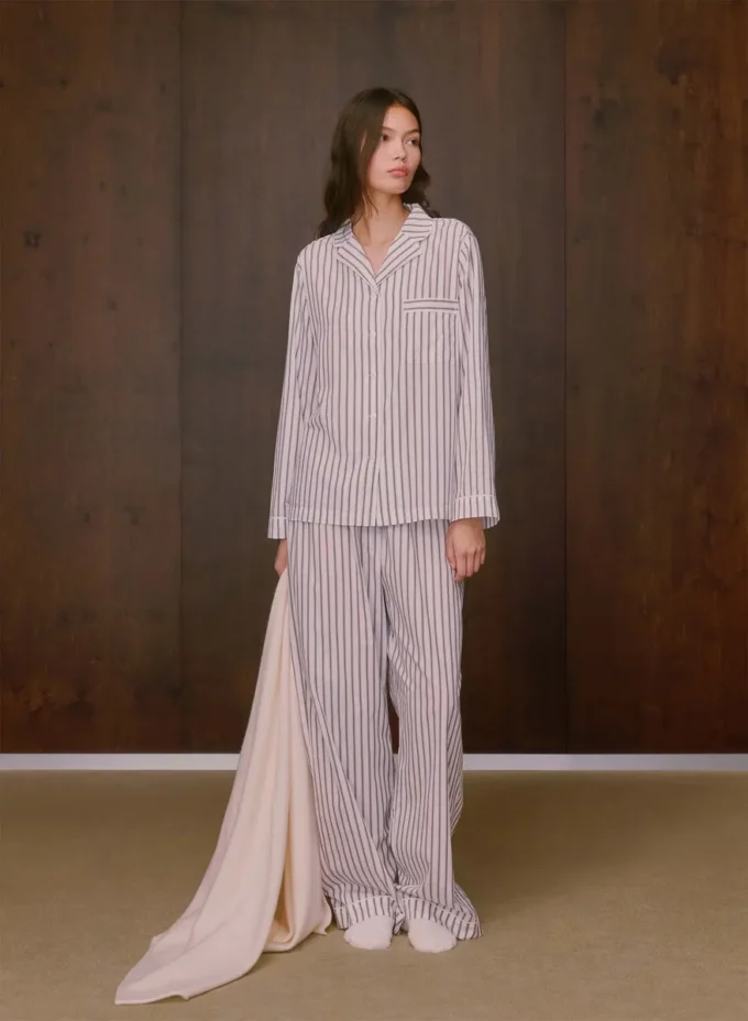 Laze Poplin pyjamasbukse