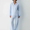 Laze Poplin Pyjamaskjorte