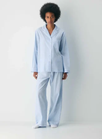 Laze Poplin Pyjamaskjorte