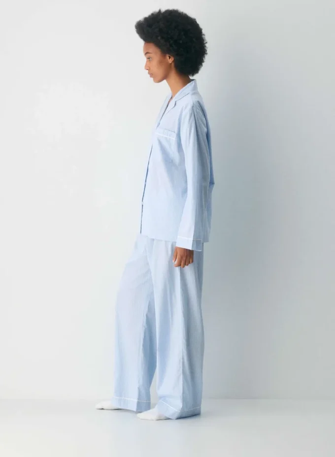 Laze Poplin Pyjamaskjorte