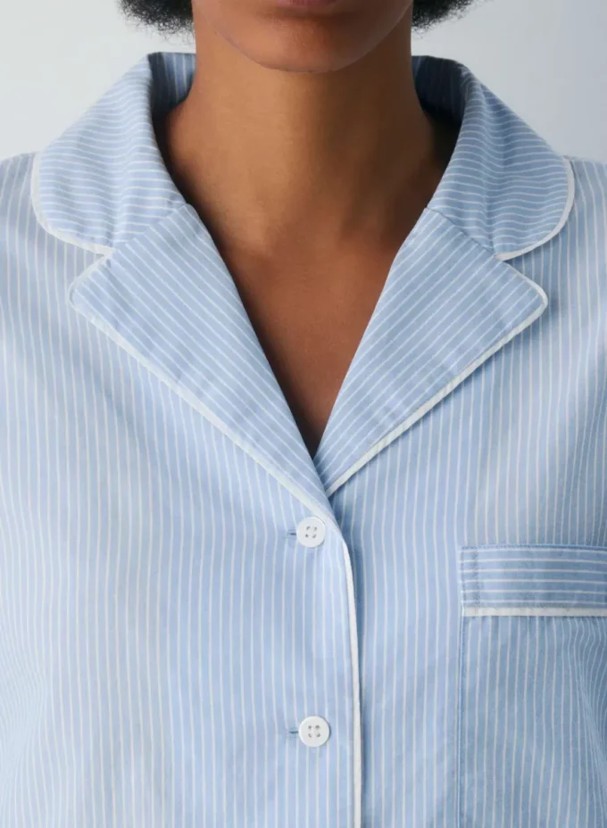 Laze Poplin Pyjamaskjorte