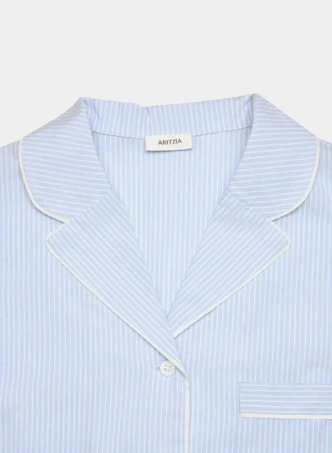 Laze Poplin Pyjamaskjorte