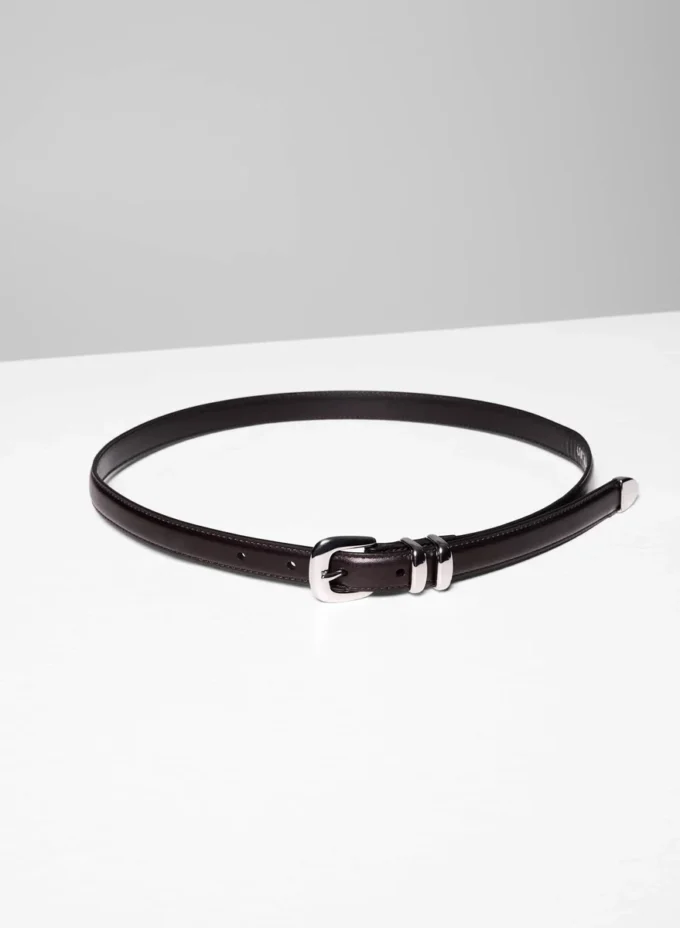 Legendarisk solid messingbelte i skinn