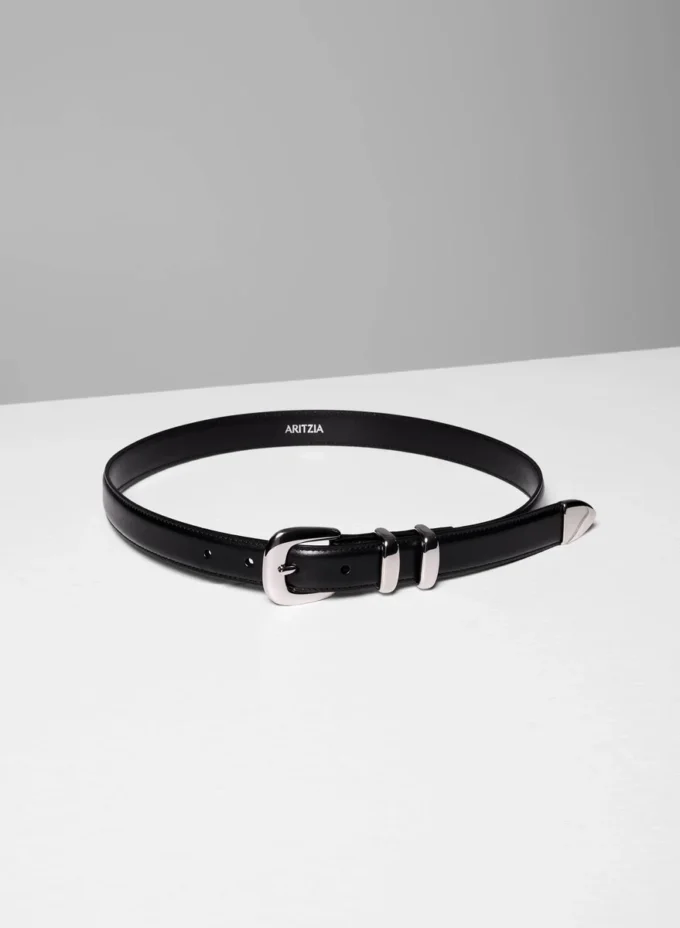 Legendarisk solid messingbelte i skinn