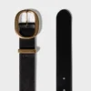Lifetime Solid Brass Leather Wide Belt
