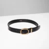 Lifetime Solid Brass Leather Wide Belt
