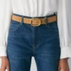 Lifetime Solid Brass Suede Wide Belt