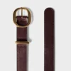 Lifetime solid messingbelte i skinn