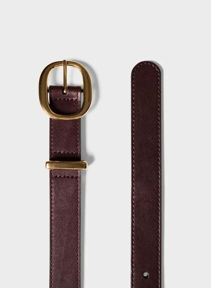 Lifetime solid messingbelte i skinn
