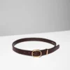 Lifetime solid messingbelte i skinn