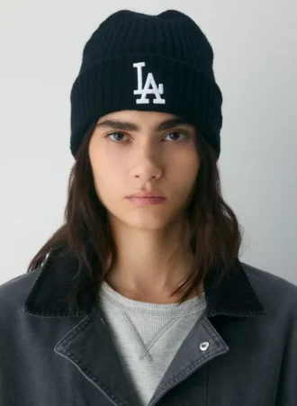 New Era La Dodgers ribbet merinoull-lue med mansjett