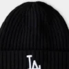 New Era La Dodgers ribbet merinoull-lue med mansjett