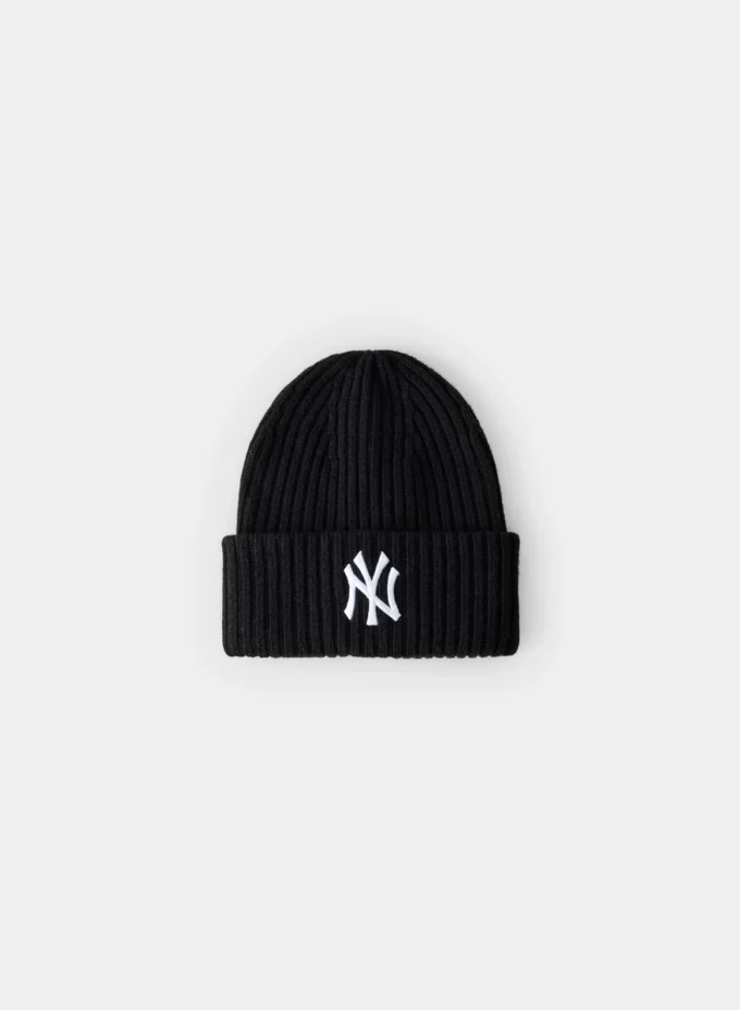 New Era Ny Yankees ribbet merinoull-lue med mansjett