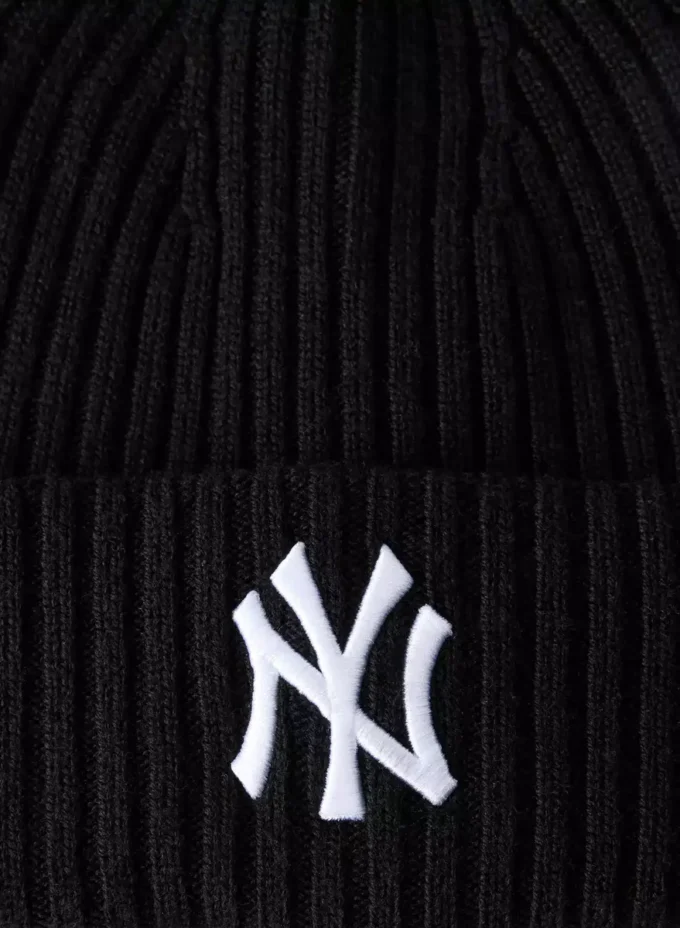 New Era Ny Yankees ribbet merinoull-lue med mansjett