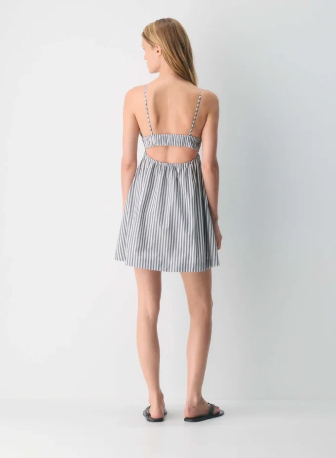 Oppmuntrende poplin minikjole