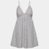 Oppmuntrende poplin minikjole