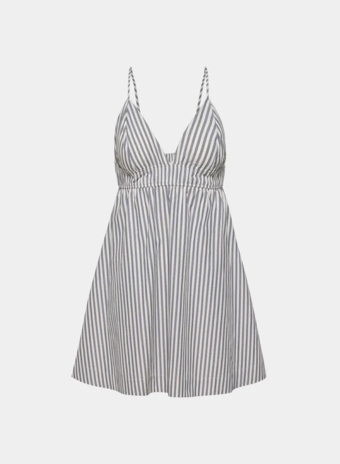 Oppmuntrende poplin minikjole