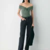Original Contour Twist Off-shoulder Top