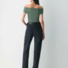 Original Contour Twist Off-shoulder Top