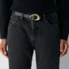 Perennial Solid Brass Leather Belt