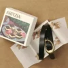 Perennial Solid Brass Leather Belt