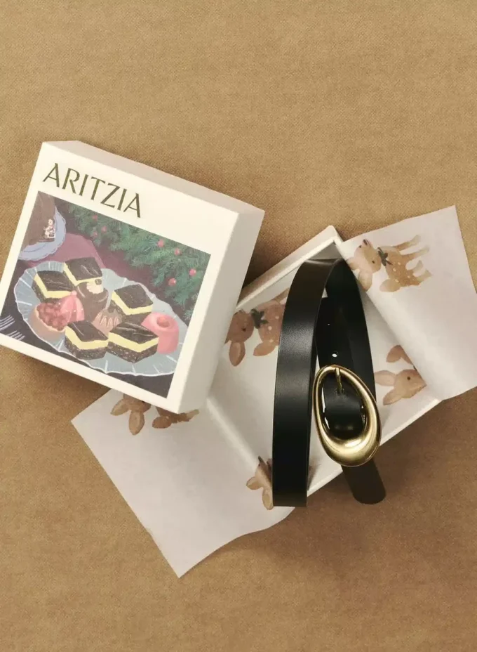 Perennial Solid Brass Leather Belt