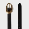 Perennial Solid Brass Leather Belt