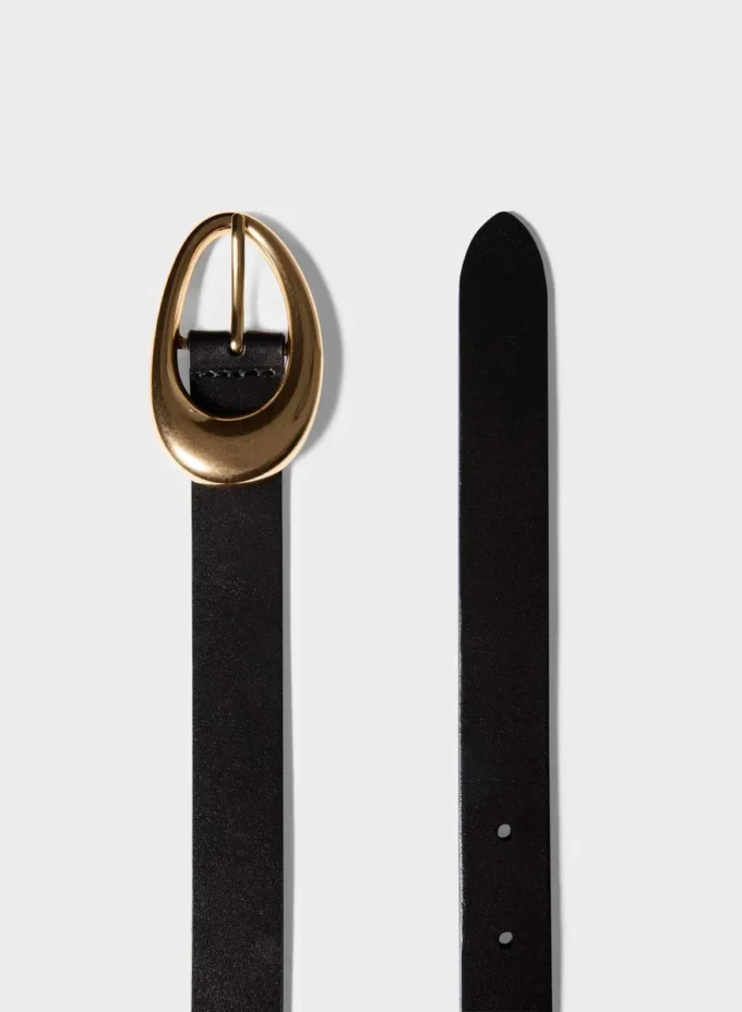 Perennial Solid Brass Leather Belt