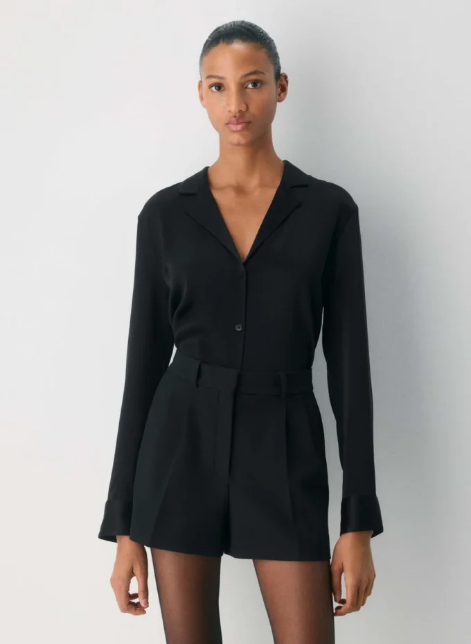 Plisserte minishorts – (Re)ssential